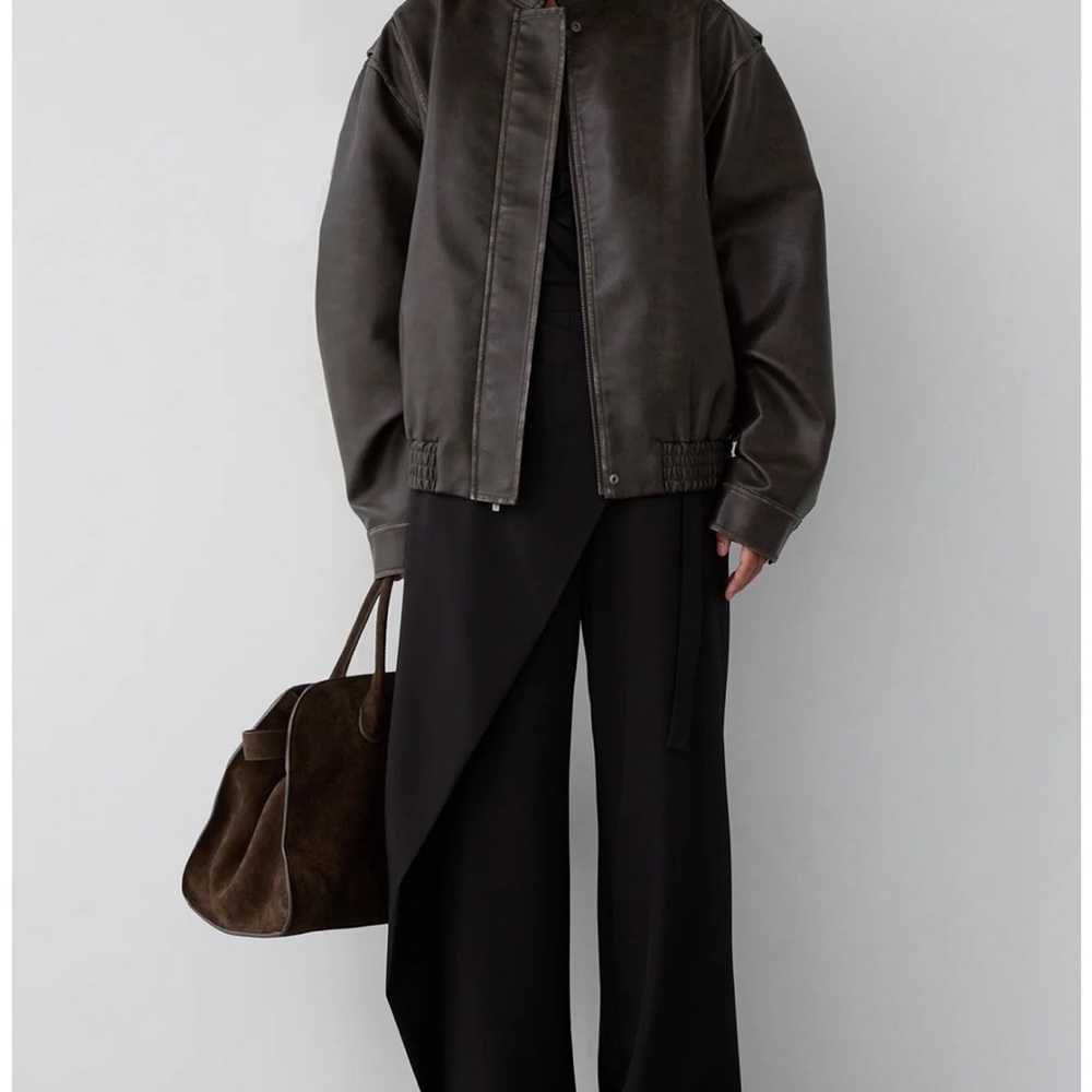 *ISO* OAK + FORT Vintage Inspired Vegan Leather Jacket